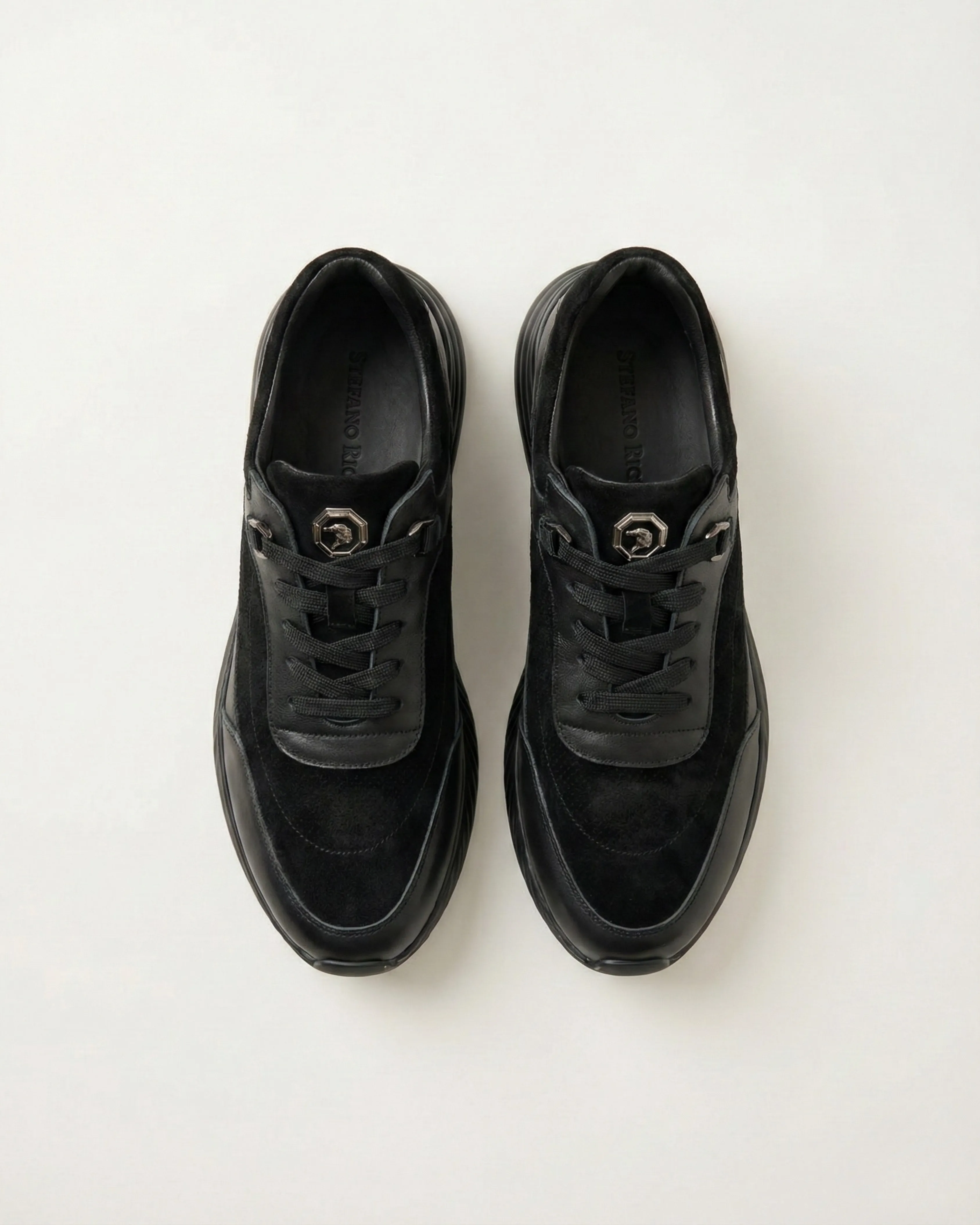 Steffano Ricci Suede and Calfskin Leather Sneaker
