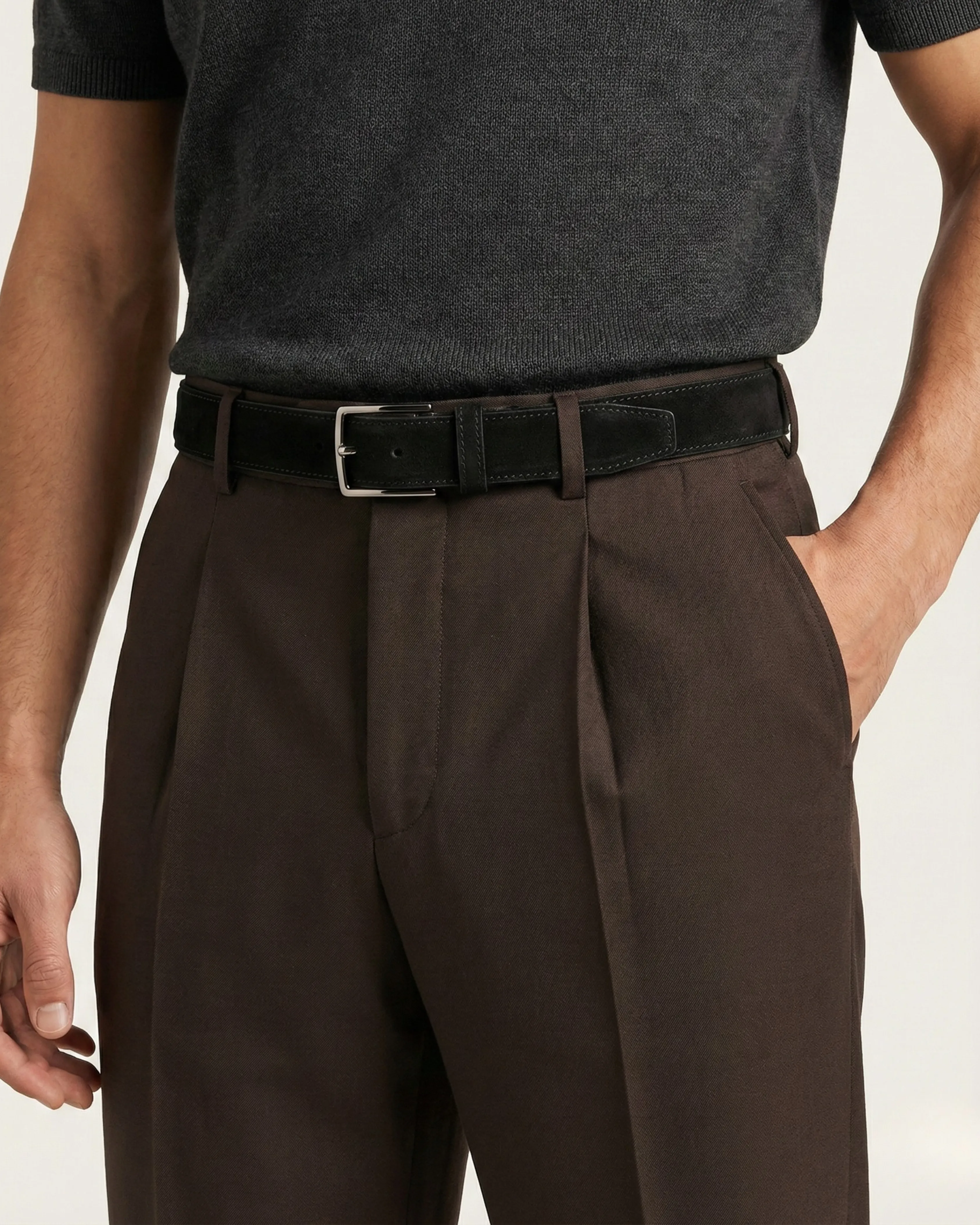 Loro Piana Suede and Leather Belt