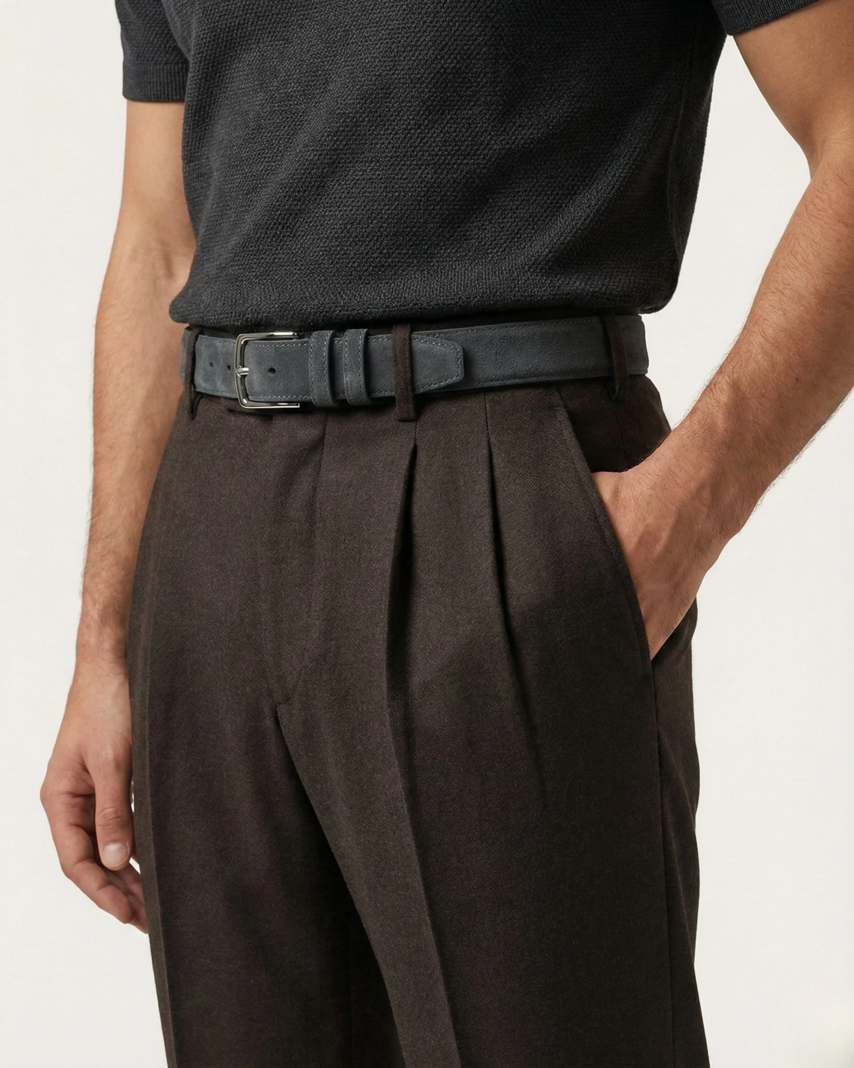 Loro Piana Suede and Leather Belt